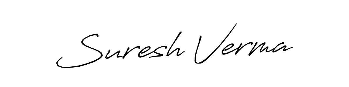 Use a signature maker to create a handwritten signature online. With this signature software, you can design (Antro_Vectra_Bolder) your own signature for name Suresh Verma. Suresh Verma signature style 7 images and pictures png