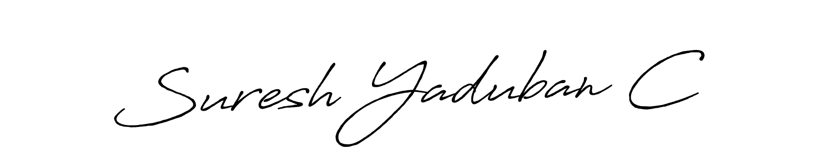 How to make Suresh Yaduban C signature? Antro_Vectra_Bolder is a professional autograph style. Create handwritten signature for Suresh Yaduban C name. Suresh Yaduban C signature style 7 images and pictures png