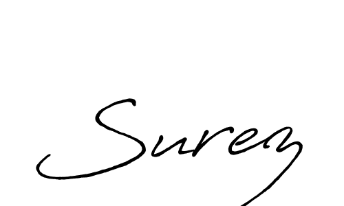 Design your own signature with our free online signature maker. With this signature software, you can create a handwritten (Antro_Vectra_Bolder) signature for name Surez. Surez signature style 7 images and pictures png