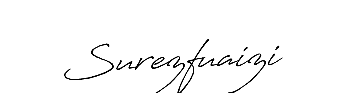 How to make Surezfuaizi name signature. Use Antro_Vectra_Bolder style for creating short signs online. This is the latest handwritten sign. Surezfuaizi signature style 7 images and pictures png