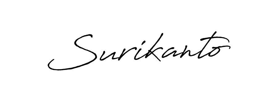 Design your own signature with our free online signature maker. With this signature software, you can create a handwritten (Antro_Vectra_Bolder) signature for name Surikanto. Surikanto signature style 7 images and pictures png