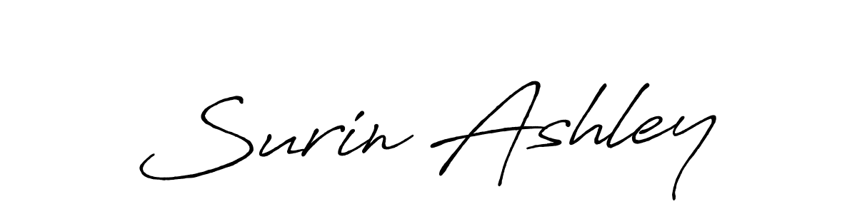 The best way (Antro_Vectra_Bolder) to make a short signature is to pick only two or three words in your name. The name Surin Ashley include a total of six letters. For converting this name. Surin Ashley signature style 7 images and pictures png