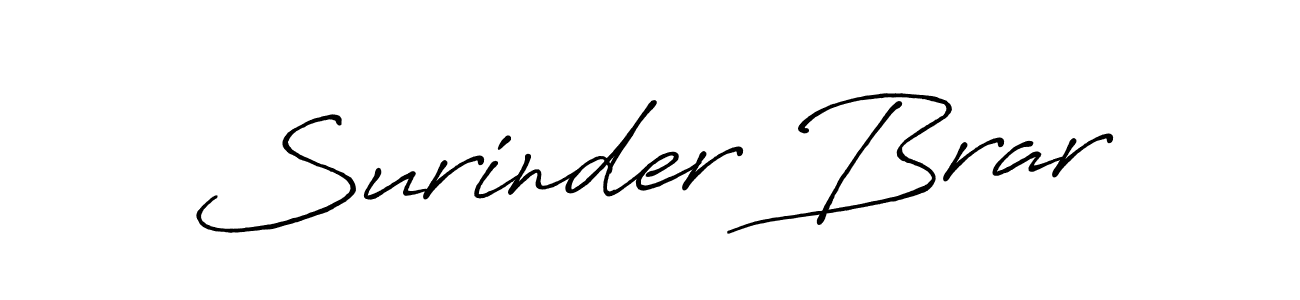 Make a beautiful signature design for name Surinder Brar. Use this online signature maker to create a handwritten signature for free. Surinder Brar signature style 7 images and pictures png