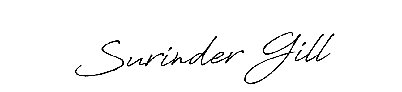 if you are searching for the best signature style for your name Surinder Gill. so please give up your signature search. here we have designed multiple signature styles  using Antro_Vectra_Bolder. Surinder Gill signature style 7 images and pictures png
