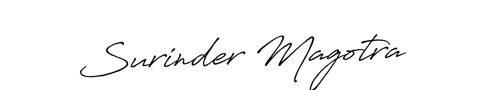 Also You can easily find your signature by using the search form. We will create Surinder Magotra name handwritten signature images for you free of cost using Antro_Vectra_Bolder sign style. Surinder Magotra signature style 7 images and pictures png