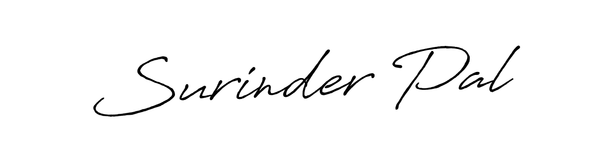 Design your own signature with our free online signature maker. With this signature software, you can create a handwritten (Antro_Vectra_Bolder) signature for name Surinder Pal. Surinder Pal signature style 7 images and pictures png