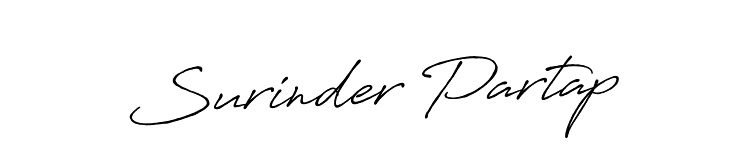 Design your own signature with our free online signature maker. With this signature software, you can create a handwritten (Antro_Vectra_Bolder) signature for name Surinder Partap. Surinder Partap signature style 7 images and pictures png