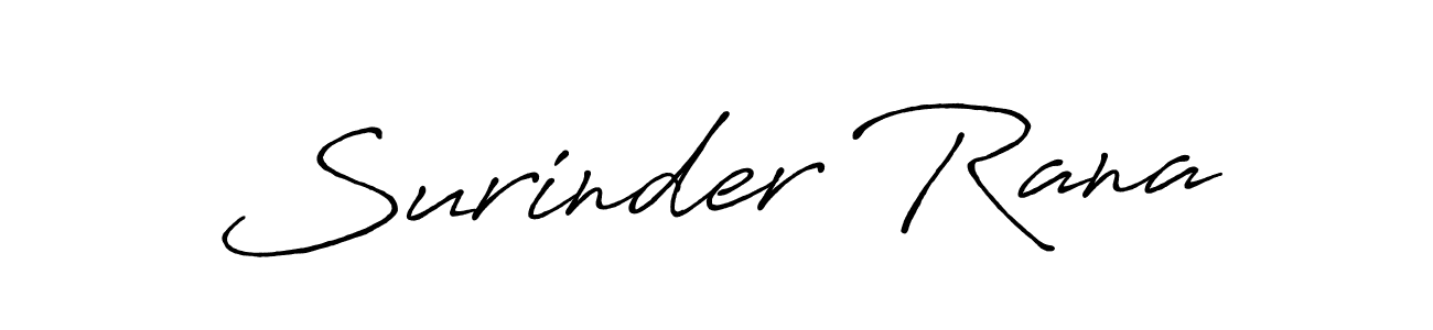 Make a short Surinder Rana signature style. Manage your documents anywhere anytime using Antro_Vectra_Bolder. Create and add eSignatures, submit forms, share and send files easily. Surinder Rana signature style 7 images and pictures png