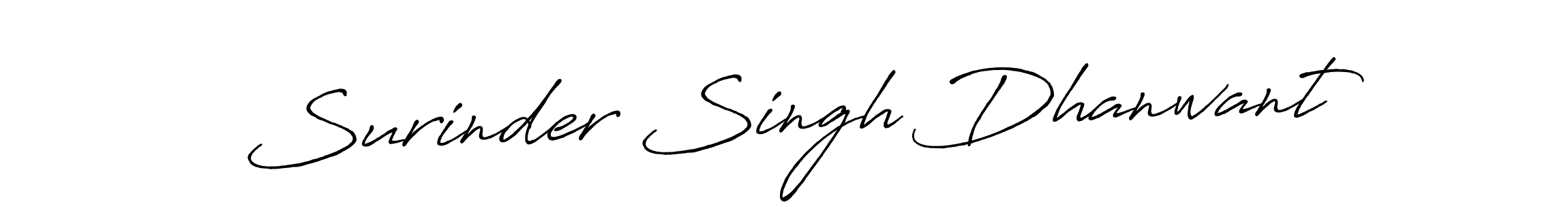 Also we have Surinder Singh Dhanwant name is the best signature style. Create professional handwritten signature collection using Antro_Vectra_Bolder autograph style. Surinder Singh Dhanwant signature style 7 images and pictures png