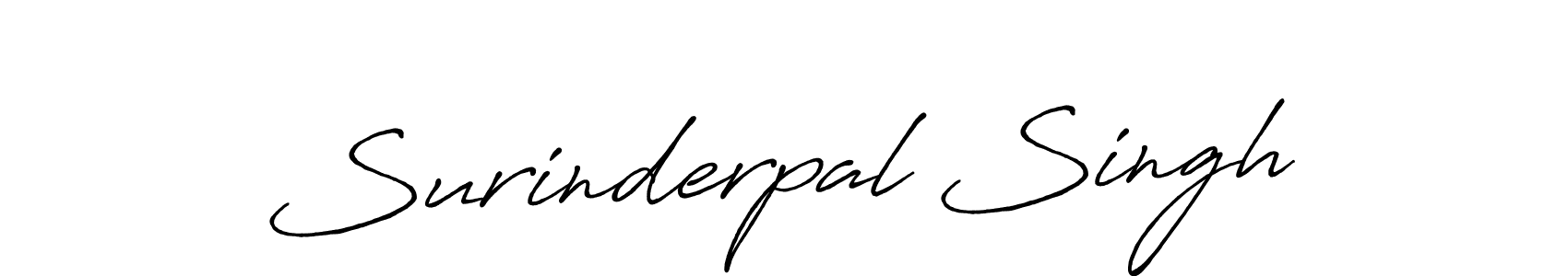 Make a beautiful signature design for name Surinderpal Singh. With this signature (Antro_Vectra_Bolder) style, you can create a handwritten signature for free. Surinderpal Singh signature style 7 images and pictures png