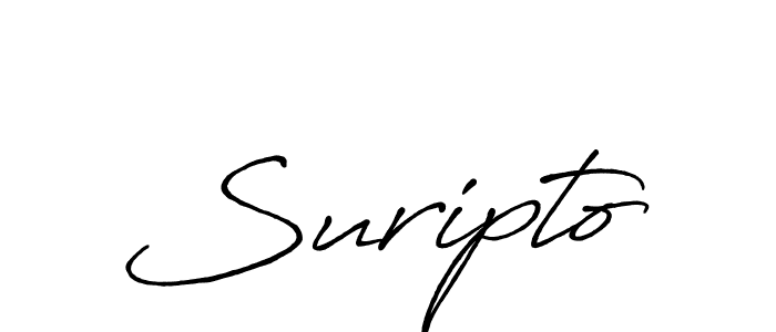 How to make Suripto name signature. Use Antro_Vectra_Bolder style for creating short signs online. This is the latest handwritten sign. Suripto signature style 7 images and pictures png