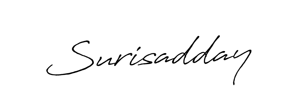 if you are searching for the best signature style for your name Surisadday. so please give up your signature search. here we have designed multiple signature styles  using Antro_Vectra_Bolder. Surisadday signature style 7 images and pictures png