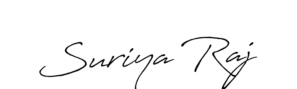 Use a signature maker to create a handwritten signature online. With this signature software, you can design (Antro_Vectra_Bolder) your own signature for name Suriya Raj. Suriya Raj signature style 7 images and pictures png