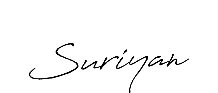 Create a beautiful signature design for name Suriyan. With this signature (Antro_Vectra_Bolder) fonts, you can make a handwritten signature for free. Suriyan signature style 7 images and pictures png