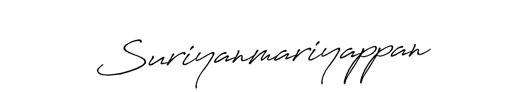 Make a beautiful signature design for name Suriyanmariyappan. With this signature (Antro_Vectra_Bolder) style, you can create a handwritten signature for free. Suriyanmariyappan signature style 7 images and pictures png
