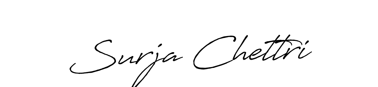 Antro_Vectra_Bolder is a professional signature style that is perfect for those who want to add a touch of class to their signature. It is also a great choice for those who want to make their signature more unique. Get Surja Chettri name to fancy signature for free. Surja Chettri signature style 7 images and pictures png