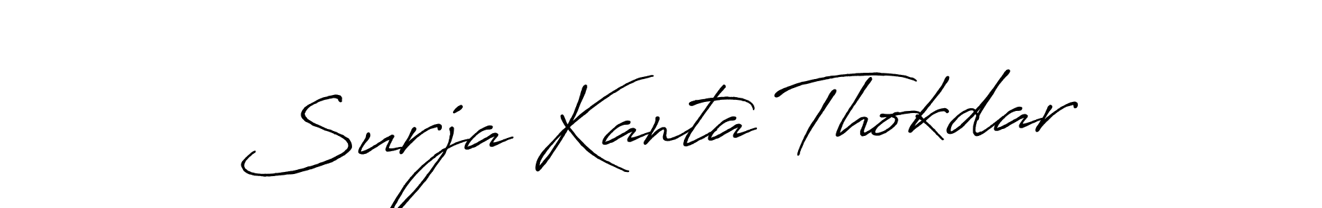 Use a signature maker to create a handwritten signature online. With this signature software, you can design (Antro_Vectra_Bolder) your own signature for name Surja Kanta Thokdar. Surja Kanta Thokdar signature style 7 images and pictures png