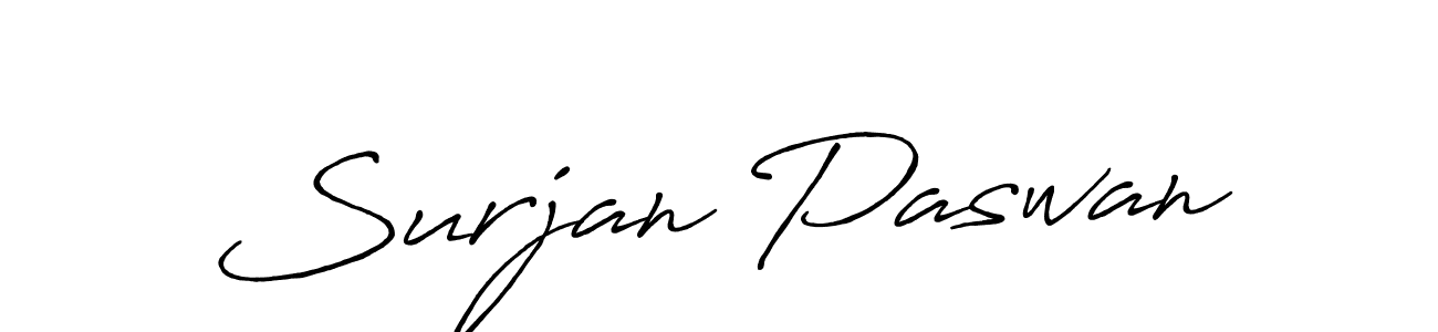 Make a beautiful signature design for name Surjan Paswan. With this signature (Antro_Vectra_Bolder) style, you can create a handwritten signature for free. Surjan Paswan signature style 7 images and pictures png
