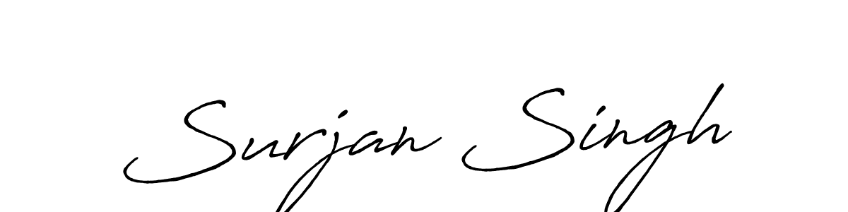 Design your own signature with our free online signature maker. With this signature software, you can create a handwritten (Antro_Vectra_Bolder) signature for name Surjan Singh. Surjan Singh signature style 7 images and pictures png