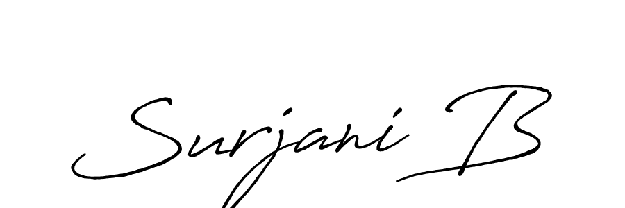 Surjani B stylish signature style. Best Handwritten Sign (Antro_Vectra_Bolder) for my name. Handwritten Signature Collection Ideas for my name Surjani B. Surjani B signature style 7 images and pictures png