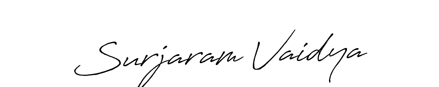 Similarly Antro_Vectra_Bolder is the best handwritten signature design. Signature creator online .You can use it as an online autograph creator for name Surjaram Vaidya. Surjaram Vaidya signature style 7 images and pictures png