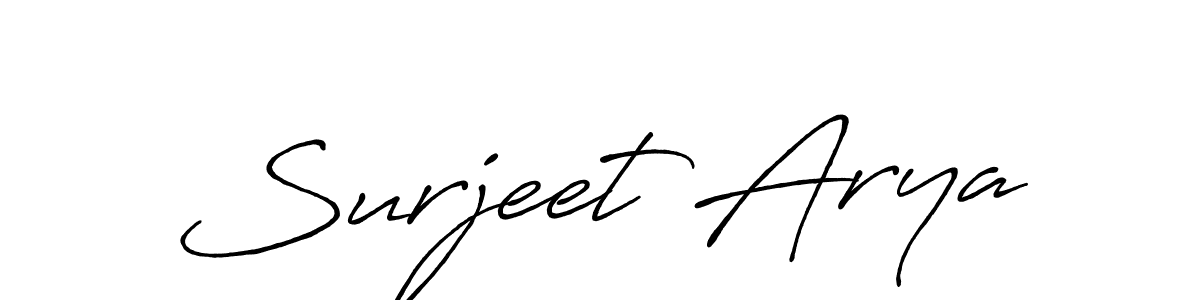 Make a short Surjeet Arya signature style. Manage your documents anywhere anytime using Antro_Vectra_Bolder. Create and add eSignatures, submit forms, share and send files easily. Surjeet Arya signature style 7 images and pictures png