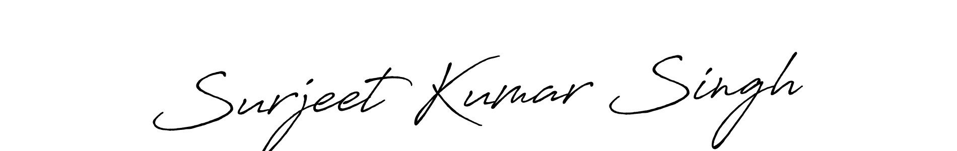 Create a beautiful signature design for name Surjeet Kumar Singh. With this signature (Antro_Vectra_Bolder) fonts, you can make a handwritten signature for free. Surjeet Kumar Singh signature style 7 images and pictures png