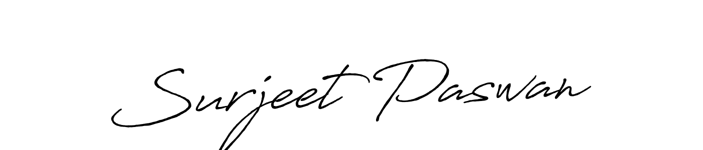 Make a beautiful signature design for name Surjeet Paswan. With this signature (Antro_Vectra_Bolder) style, you can create a handwritten signature for free. Surjeet Paswan signature style 7 images and pictures png