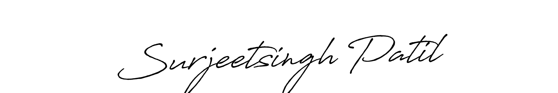 Make a beautiful signature design for name Surjeetsingh Patil. With this signature (Antro_Vectra_Bolder) style, you can create a handwritten signature for free. Surjeetsingh Patil signature style 7 images and pictures png