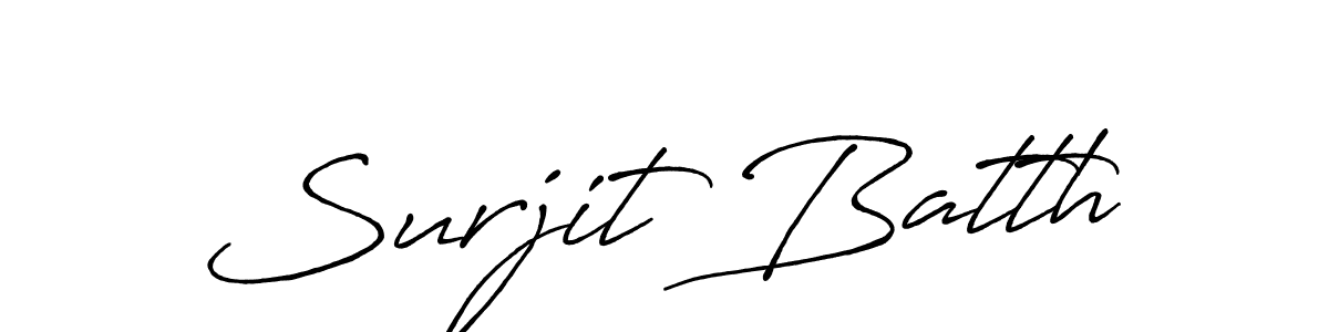 Surjit Batth stylish signature style. Best Handwritten Sign (Antro_Vectra_Bolder) for my name. Handwritten Signature Collection Ideas for my name Surjit Batth. Surjit Batth signature style 7 images and pictures png