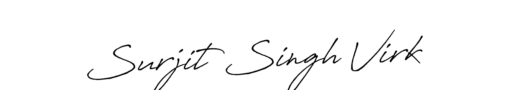 Create a beautiful signature design for name Surjit Singh Virk. With this signature (Antro_Vectra_Bolder) fonts, you can make a handwritten signature for free. Surjit Singh Virk signature style 7 images and pictures png