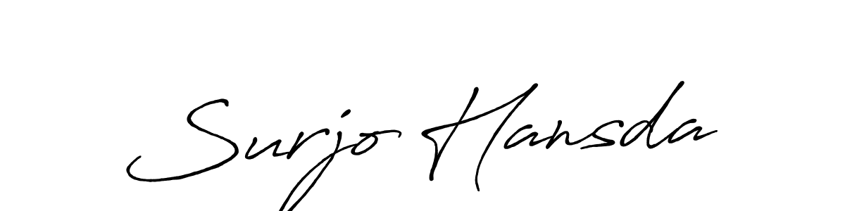 Similarly Antro_Vectra_Bolder is the best handwritten signature design. Signature creator online .You can use it as an online autograph creator for name Surjo Hansda. Surjo Hansda signature style 7 images and pictures png