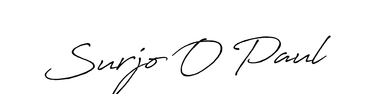 The best way (Antro_Vectra_Bolder) to make a short signature is to pick only two or three words in your name. The name Surjo O Paul include a total of six letters. For converting this name. Surjo O Paul signature style 7 images and pictures png