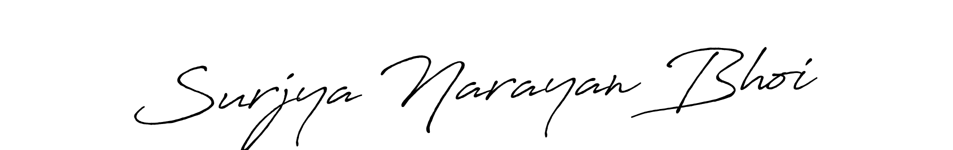 Design your own signature with our free online signature maker. With this signature software, you can create a handwritten (Antro_Vectra_Bolder) signature for name Surjya Narayan Bhoi. Surjya Narayan Bhoi signature style 7 images and pictures png