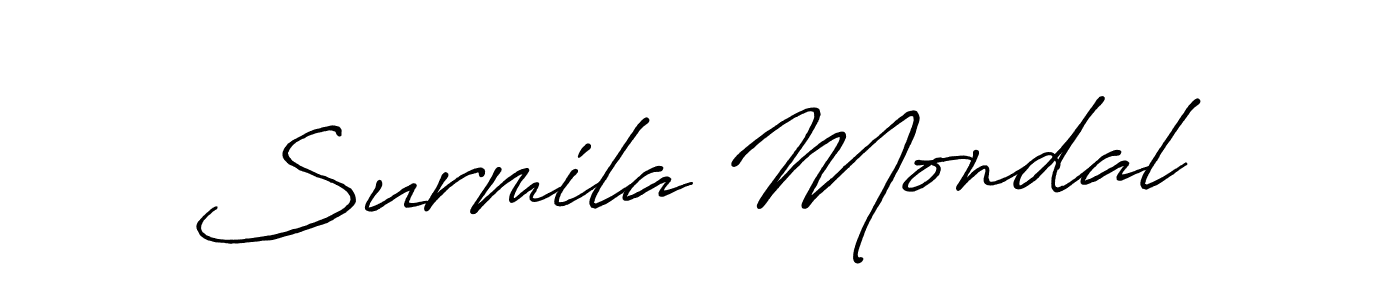 Make a beautiful signature design for name Surmila Mondal. With this signature (Antro_Vectra_Bolder) style, you can create a handwritten signature for free. Surmila Mondal signature style 7 images and pictures png