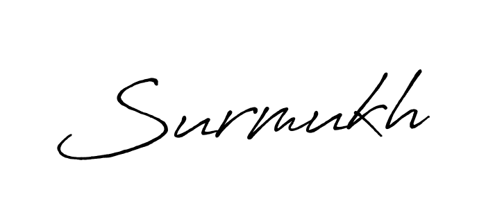 Similarly Antro_Vectra_Bolder is the best handwritten signature design. Signature creator online .You can use it as an online autograph creator for name Surmukh. Surmukh signature style 7 images and pictures png
