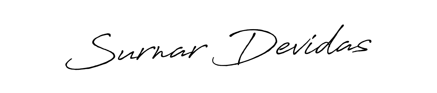 Design your own signature with our free online signature maker. With this signature software, you can create a handwritten (Antro_Vectra_Bolder) signature for name Surnar Devidas. Surnar Devidas signature style 7 images and pictures png