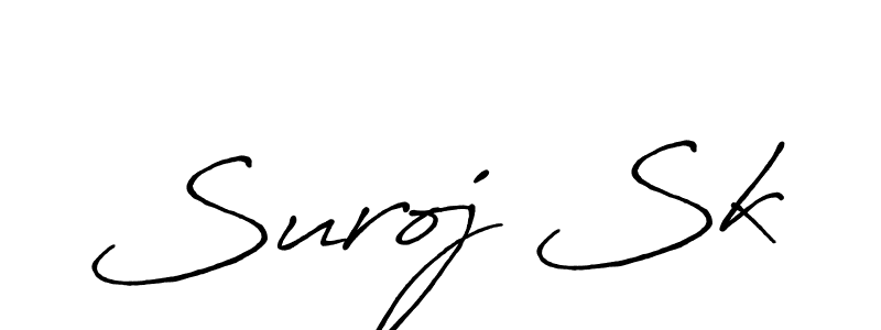 Suroj Sk stylish signature style. Best Handwritten Sign (Antro_Vectra_Bolder) for my name. Handwritten Signature Collection Ideas for my name Suroj Sk. Suroj Sk signature style 7 images and pictures png