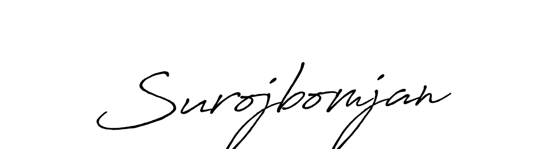 How to make Surojbomjan name signature. Use Antro_Vectra_Bolder style for creating short signs online. This is the latest handwritten sign. Surojbomjan signature style 7 images and pictures png