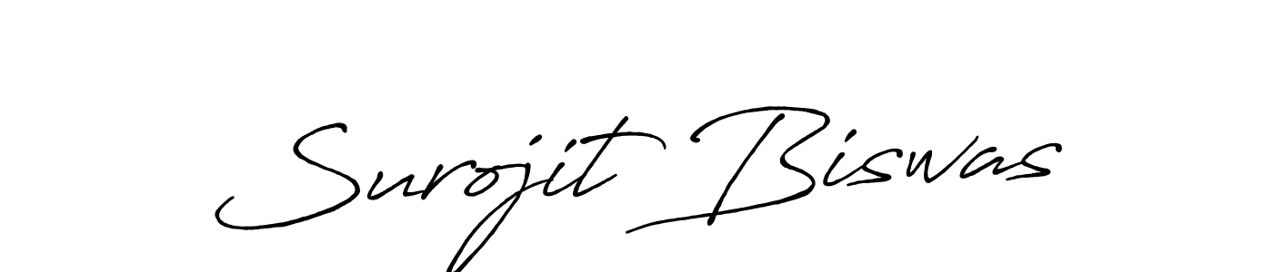 Make a beautiful signature design for name Surojit Biswas. With this signature (Antro_Vectra_Bolder) style, you can create a handwritten signature for free. Surojit Biswas signature style 7 images and pictures png