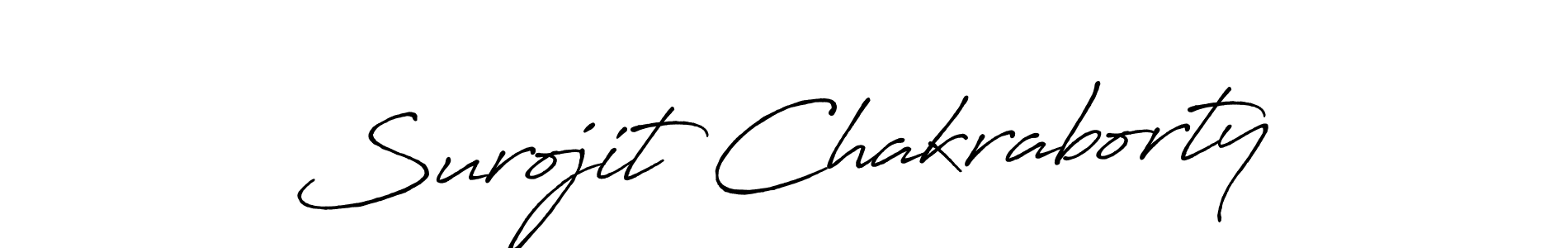 Create a beautiful signature design for name Surojit Chakraborty. With this signature (Antro_Vectra_Bolder) fonts, you can make a handwritten signature for free. Surojit Chakraborty signature style 7 images and pictures png