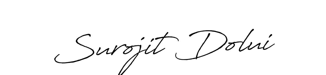 Design your own signature with our free online signature maker. With this signature software, you can create a handwritten (Antro_Vectra_Bolder) signature for name Surojit Dolui. Surojit Dolui signature style 7 images and pictures png