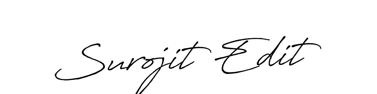 How to make Surojit Edit name signature. Use Antro_Vectra_Bolder style for creating short signs online. This is the latest handwritten sign. Surojit Edit signature style 7 images and pictures png