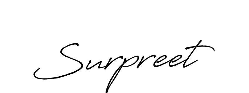 The best way (Antro_Vectra_Bolder) to make a short signature is to pick only two or three words in your name. The name Surpreet include a total of six letters. For converting this name. Surpreet signature style 7 images and pictures png