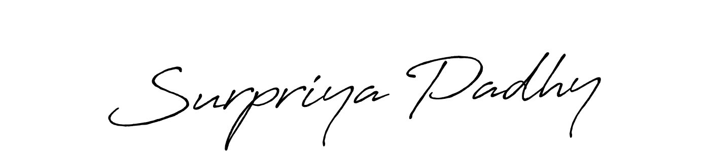 Design your own signature with our free online signature maker. With this signature software, you can create a handwritten (Antro_Vectra_Bolder) signature for name Surpriya Padhy. Surpriya Padhy signature style 7 images and pictures png