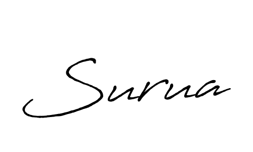 Make a beautiful signature design for name Surua. With this signature (Antro_Vectra_Bolder) style, you can create a handwritten signature for free. Surua signature style 7 images and pictures png