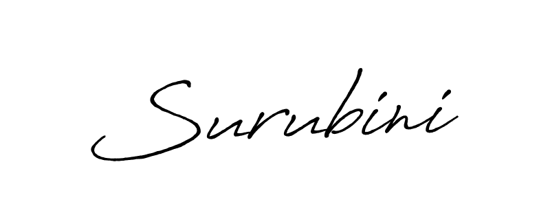 Surubini stylish signature style. Best Handwritten Sign (Antro_Vectra_Bolder) for my name. Handwritten Signature Collection Ideas for my name Surubini. Surubini signature style 7 images and pictures png