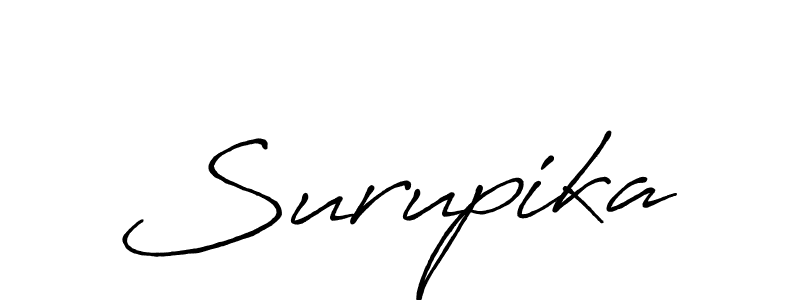 How to make Surupika name signature. Use Antro_Vectra_Bolder style for creating short signs online. This is the latest handwritten sign. Surupika signature style 7 images and pictures png