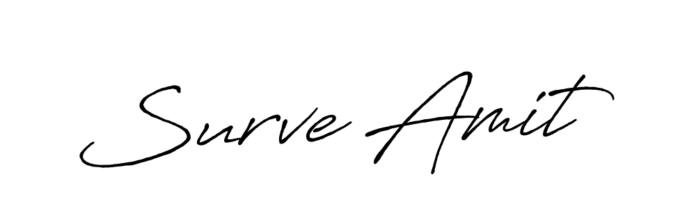 How to make Surve Amit name signature. Use Antro_Vectra_Bolder style for creating short signs online. This is the latest handwritten sign. Surve Amit signature style 7 images and pictures png