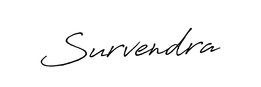 Make a beautiful signature design for name Survendra. With this signature (Antro_Vectra_Bolder) style, you can create a handwritten signature for free. Survendra signature style 7 images and pictures png